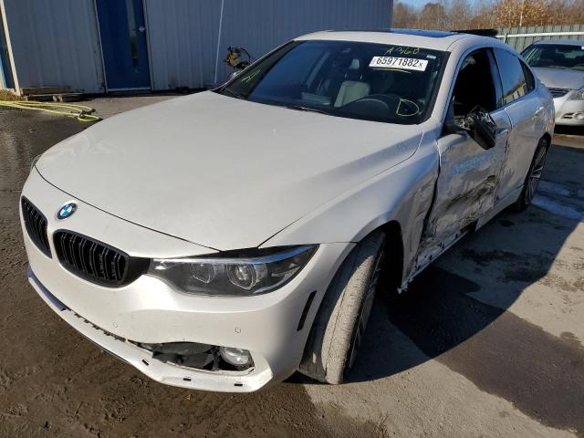 WBA4J1C59KBM14992 - 2019 BMW 430I GRAN COUPE WHITE photo 2