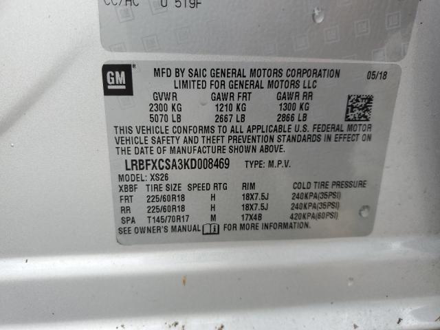 LRBFXCSA3KD008469 - 2019 BUICK ENVISION ESSENCE SILVER photo 14