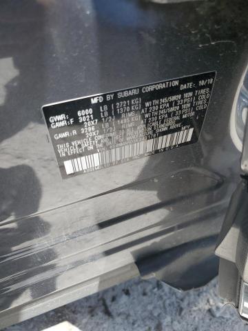 4S4WMARD5K3431781 - 2019 SUBARU ASCENT TOURING გრაფიტი ფოტო 13