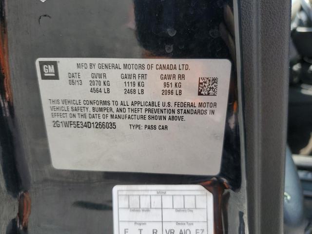 2G1WF5E34D1266035 - 2013 CHEVROLET IMPALA LS BLACK photo 13