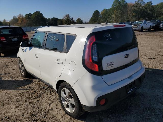 KNDJN2A26K7008244 - 2019 KIA SOUL WHITE photo 3