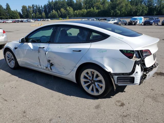 5YJ3E1EB7NF173697 - 2022 TESLA MODEL 3 أبيض صورة 2