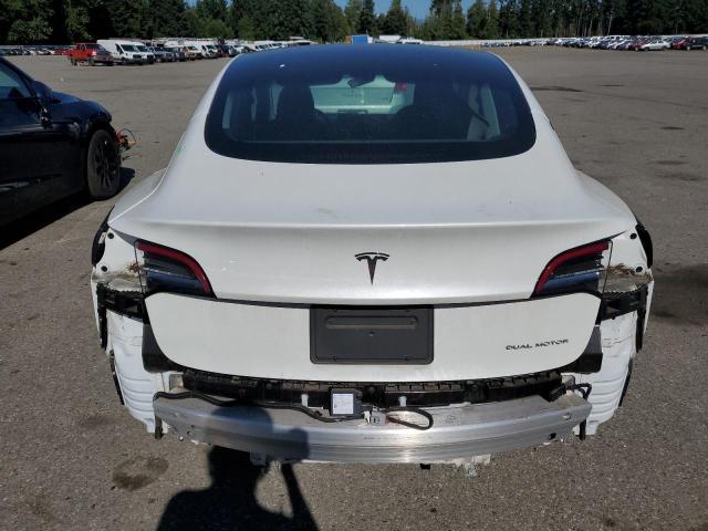 5YJ3E1EB7NF173697 - 2022 TESLA MODEL 3 أبيض صورة 6