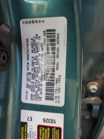 1NXBU40E79Z042232 - 2009 TOYOTA COROLLA BASE Жасыл фото 12