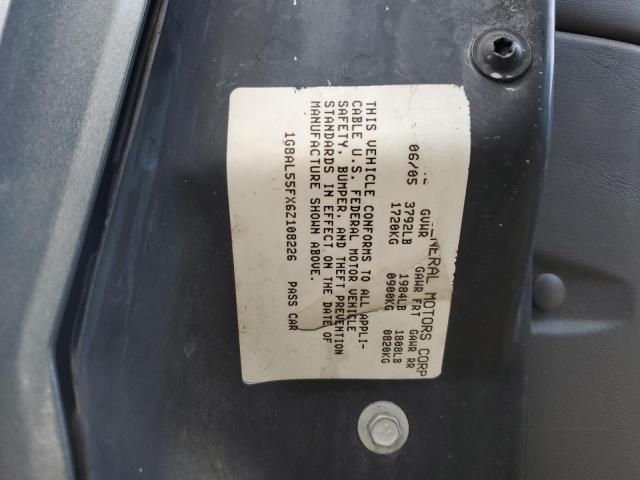 1G8AL55FX6Z108226 - 2006 SATURN ION LEVEL 3 GRAY photo 12