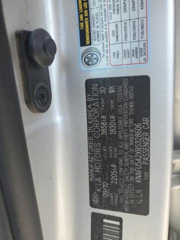 KNAFU5A2XB5328606 - 2011 KIA FORTE EX 银色 照片 12