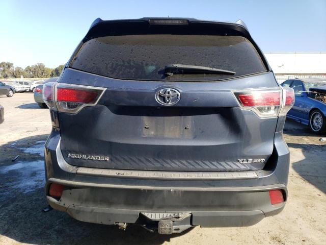 5TDJKRFH1GS291695 - 2016 TOYOTA HIGHLANDER XLE BLUE photo 6