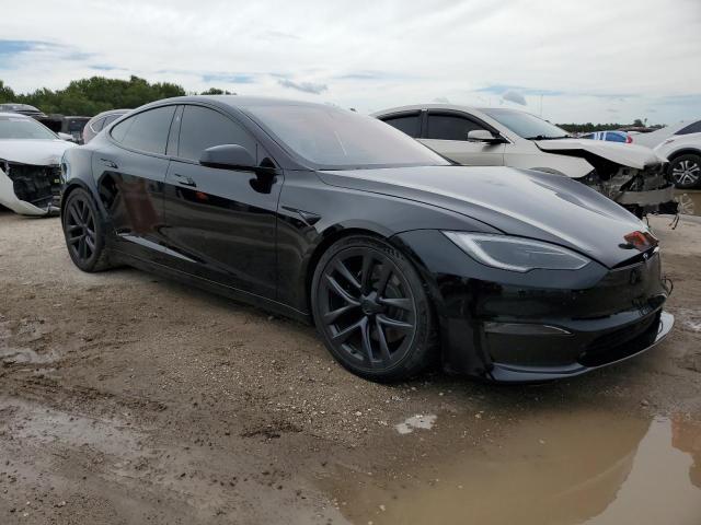 5YJSA1E51NF477951 - 2022 TESLA MODEL S أسود صورة 4