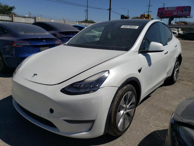 5YJYGDEE5MF072572 - 2021 TESLA MODEL Y أبيض صورة 1