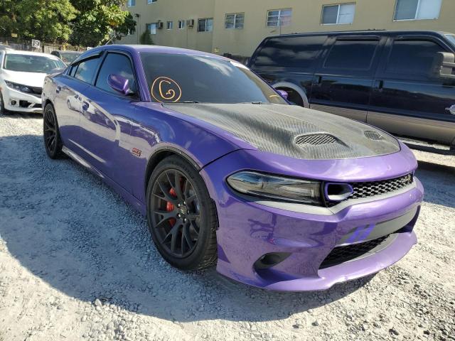 2C3CDXGJ1KH625874 - 2019 DODGE CHARGER SCAT PACK PURPLE photo 1