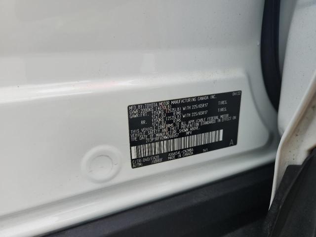 2T3P1RFV2NW268957 - 2022 TOYOTA RAV4 XLE WHITE photo 13