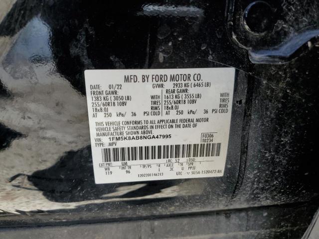 1FM5K8AB8NGA47995 - 2022 FORD EXPLORER POLICE INTERCEPTOR 黑色 照片 13