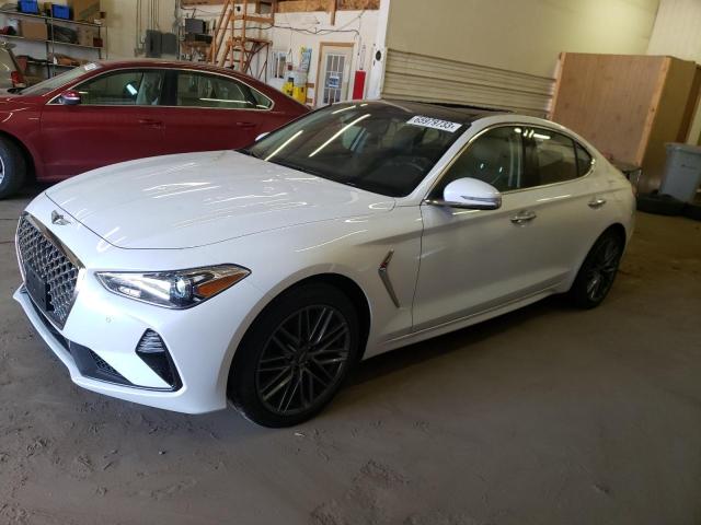 KMTG74LE7KU039951 - 2019 GENESIS G70 ELITE WHITE photo 1