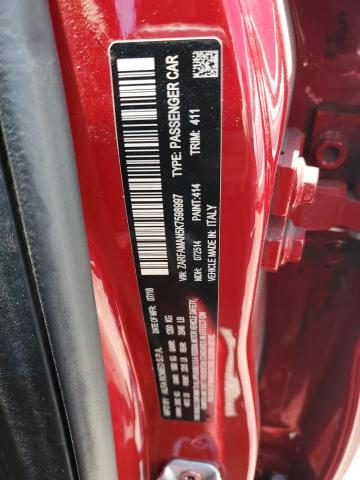 ZARFAMAN5K7598997 - 2019 ALFA ROMEO GIULIA Червоний фото 12