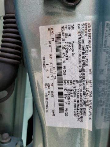 1FAHP3K28CL223474 - 2012 FORD FOCUS SE TURQUOISE photo 12