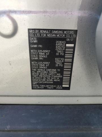 KNMAT2MT2HP613266 - 2017 NISSAN ROGUE S SILVER photo 13