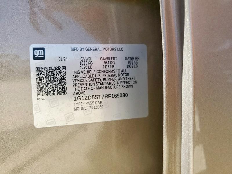 1G1ZD5ST7RF169080 - 2024 CHEVROLET MALIBU LT TAN photo 13