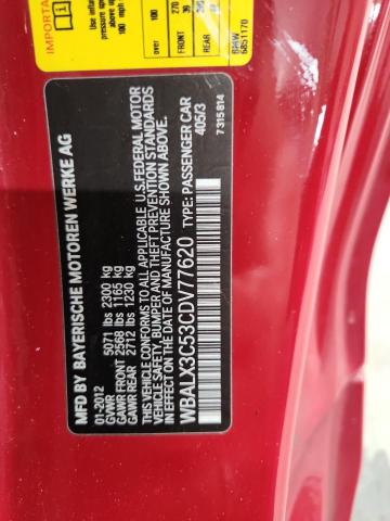 WBALX3C53CDV77620 - 2012 BMW 650 I წითელი ფოტო 12