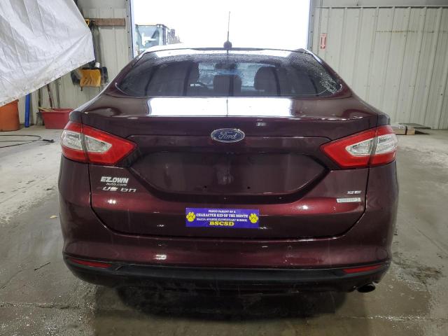 3FA6P0HR2DR198682 - 2013 FORD FUSION SE BURGUNDY photo 6