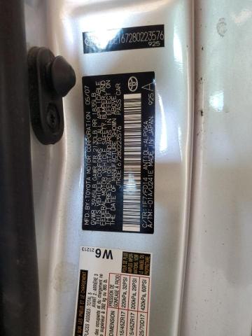 JTKDE167280223576 - 2008 TOYOTA SCION TC SILVER photo 12