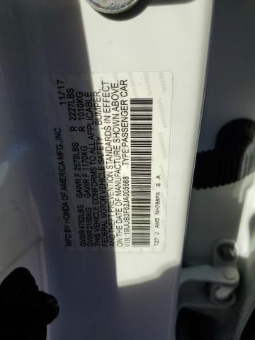 19UUB3F62JA005688 - 2018 ACURA TLX TECH+A WHITE photo 12