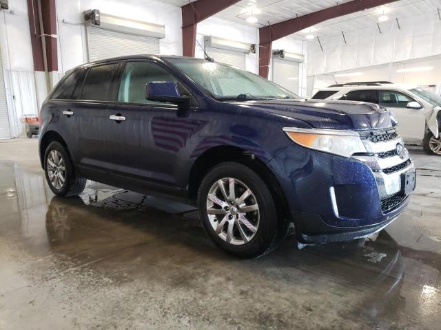 2FMDK3JC1BBA23533 - 2011 FORD EDGE SEL BLUE photo 4