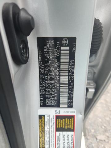 4T1BF1FK6CU515115 - 2012 TOYOTA CAMRY BASE SILVER photo 12