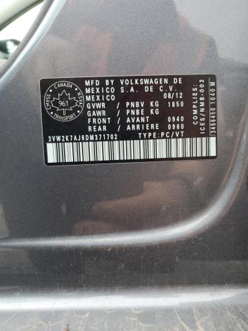 3VW2K7AJ6DM371702 - 2013 VOLKSWAGEN JETTA BASE 灰色 照片 13