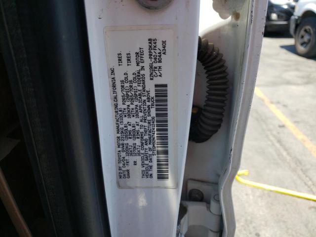 5TEGM92N74Z412406 - 2004 TOYOTA TACOMA DOUBLE CAB PRERUNNER WHITE photo 12