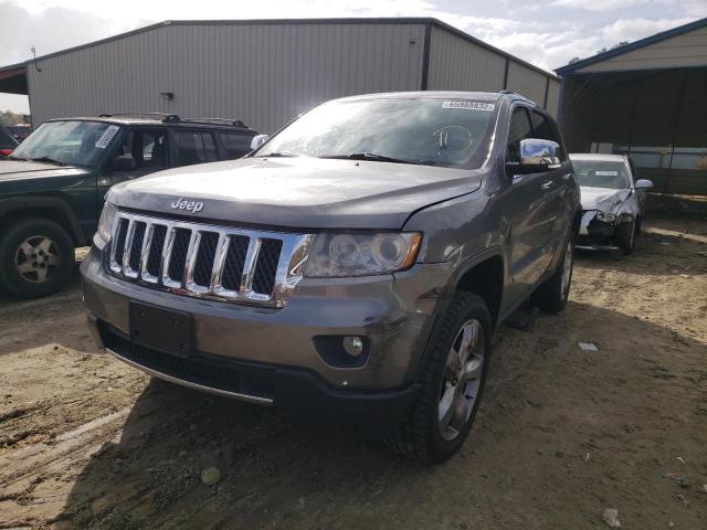 1C4RJFCG7CC262827 - 2012 JEEP GRAND CHER OVERLAND GRAY photo 2