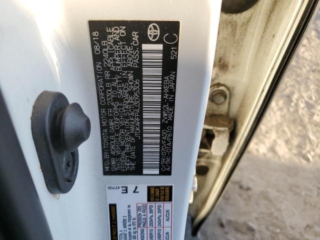 JTDKARFP4J3095306 - 2018 TOYOTA PRIUS PRIM 白色 照片 13