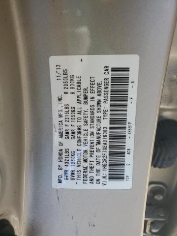 1HGCR2F7XEA076363 - 2014 HONDA ACCORD EX BEIGE photo 12