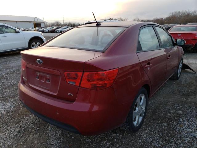 KNAFU4A20A5104544 - 2010 KIA FORTE EX RED photo 4