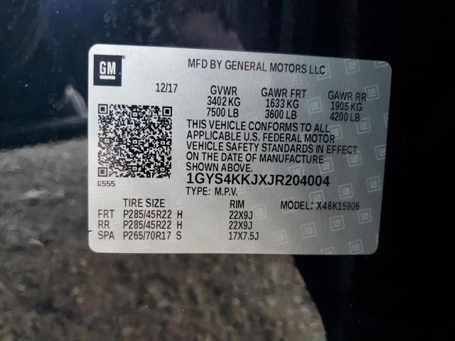 1GYS4KKJXJR204004 - 2018 CADILLAC ESCALADE ESV PLATINUM შავი ფოტო 13