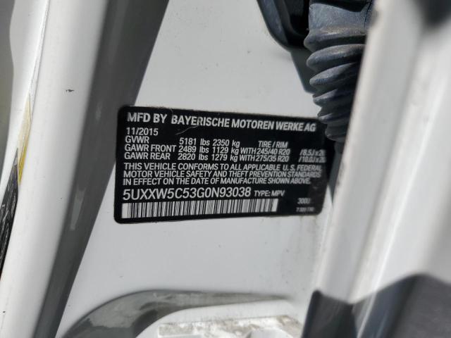 5UXXW5C53G0N93038 - 2016 BMW X4 XDRIVE35I WHITE photo 13