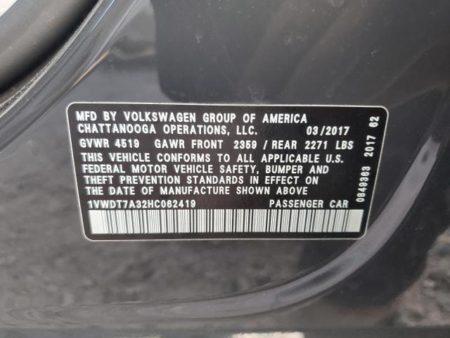 1VWDT7A32HC062419 - 2017 VOLKSWAGEN PASSAT R-LINE Boz foto 12