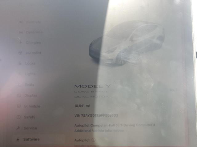 7SAYGDEE9PF869303 - 2023 TESLA MODEL Y თეთრი ფოტო 9