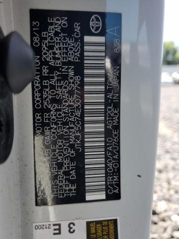 JTKJF5C74E3077798 - 2014 TOYOTA SCION TC WHITE photo 12