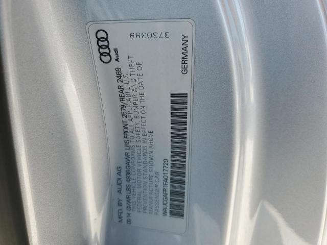 WAUCGAFR1FA017720 - 2015 AUDI S5 PREMIUM PLUS ვერცხლისფერი ფოტო 13