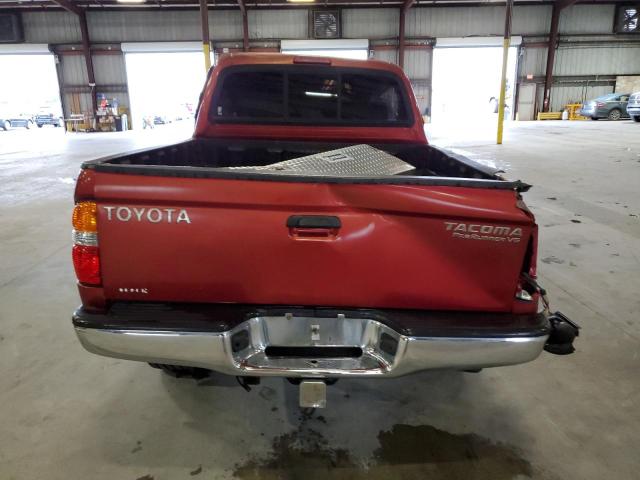 5TEGN92N54Z313788 - 2004 TOYOTA TACOMA DOUBLE CAB PRERUNNER BURGUNDY photo 6