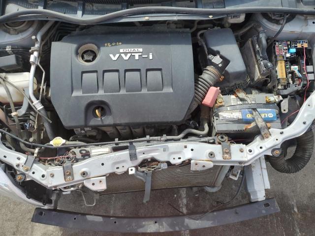2T1BU4EEXAC300127 - 2010 TOYOTA COROLLA BASE SILVER photo 11