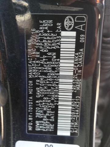 2T1BURHEXGC610554 - 2016 TOYOTA COROLLA L 黑色 照片 13