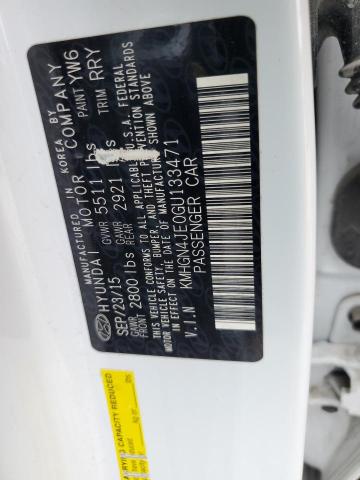 KMHGN4JE0GU133471 - 2016 HYUNDAI GENESIS 3.8L 白色 照片 12