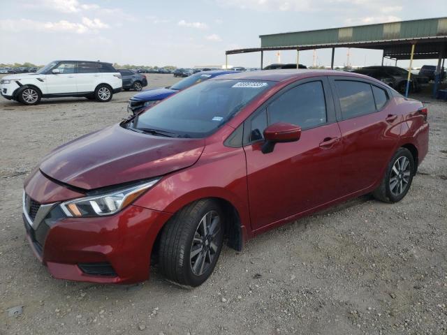 3N1CN8EV1ML857571 - 2021 NISSAN VERSA SV BURGUNDY photo 1