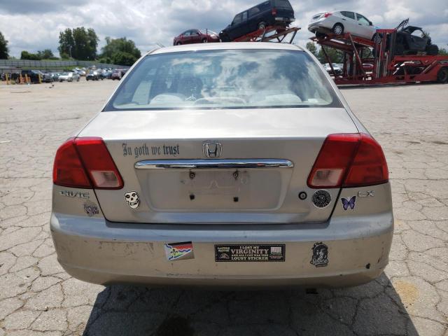 1HGES16562L018093 - 2002 HONDA CIVIC LX SILVER photo 6