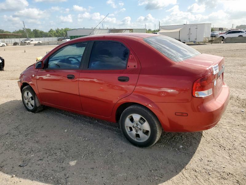 KL1TD56686B623669 - 2006 CHEVROLET AVEO BASE Czerwony zdjęcie 2