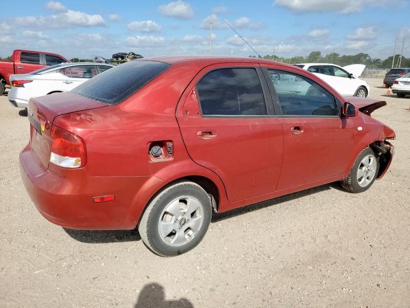 KL1TD56686B623669 - 2006 CHEVROLET AVEO BASE Czerwony zdjęcie 3