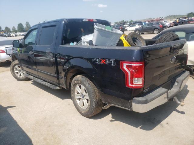 1FTEW1E86HFC62932 - 2017 FORD F150 SUPERCREW BLACK photo 2