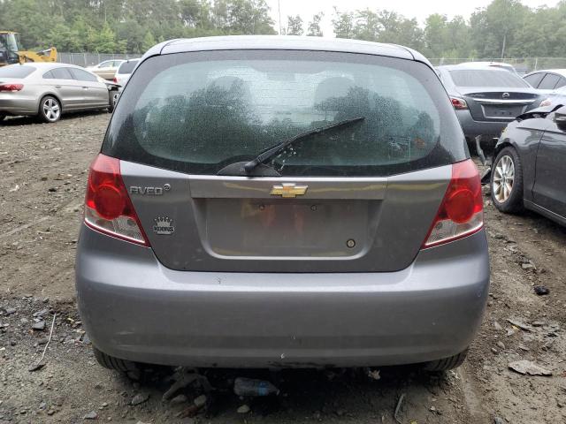 KL1TD66637B693412 - 2007 CHEVROLET AVEO BASE SILVER photo 6