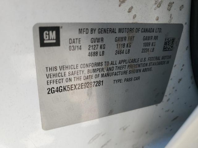 2G4GK5EX2E9287281 - 2014 BUICK REGAL WHITE photo 12